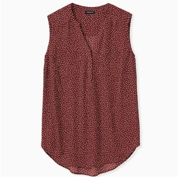 Torrid Harper Ditsy Dots Georgette Pullover Tank 3X - Picture 1 of 7